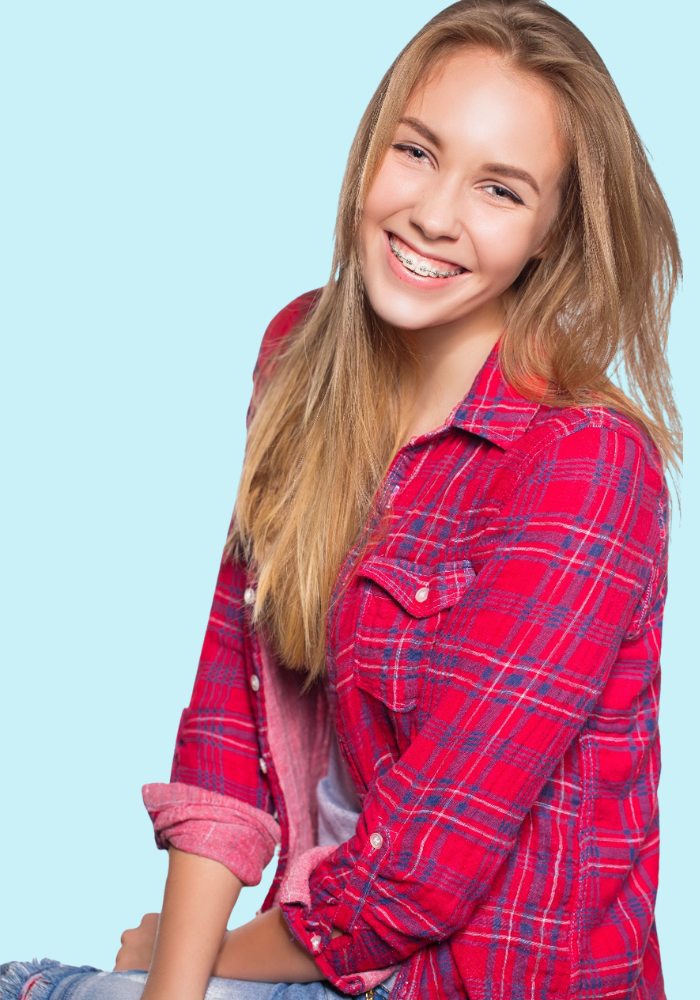 smile girl red shirt ii